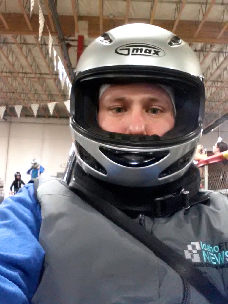Corbin racing selfie