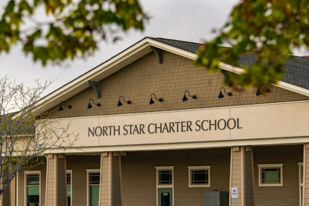 North Star charter school's exterior signage.