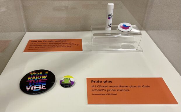 Artifacts at the "We the Teens" exhibit.