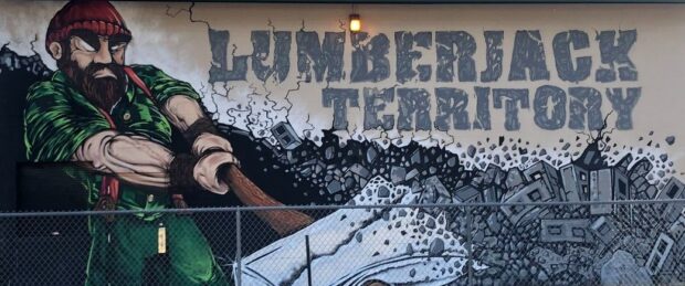 St. Maries School District "Lumberjack Territory" Mural.