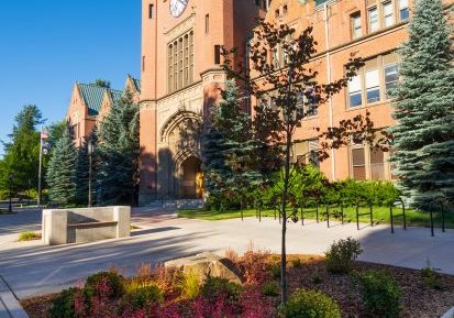 Season campus scenery spring stock